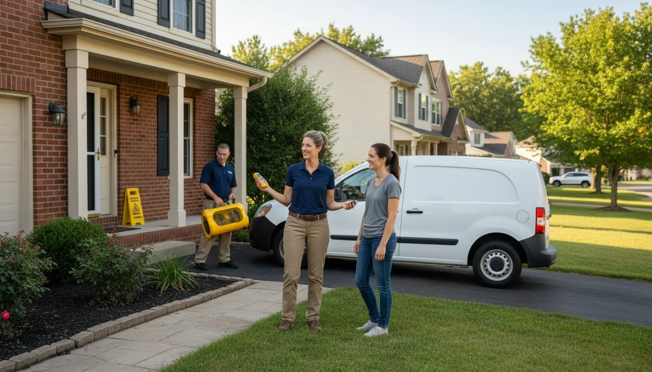 Residential water damage restoration in Zeigler, IL
